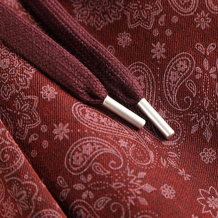 Pantalon large pour femme en polyester à motif floral décontracté Buddha Stones, avec poches - image 7