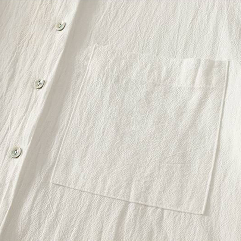 Chemise femme en polyester à manches longues et col rond, motif Buddha Stones , avec poches - image 15