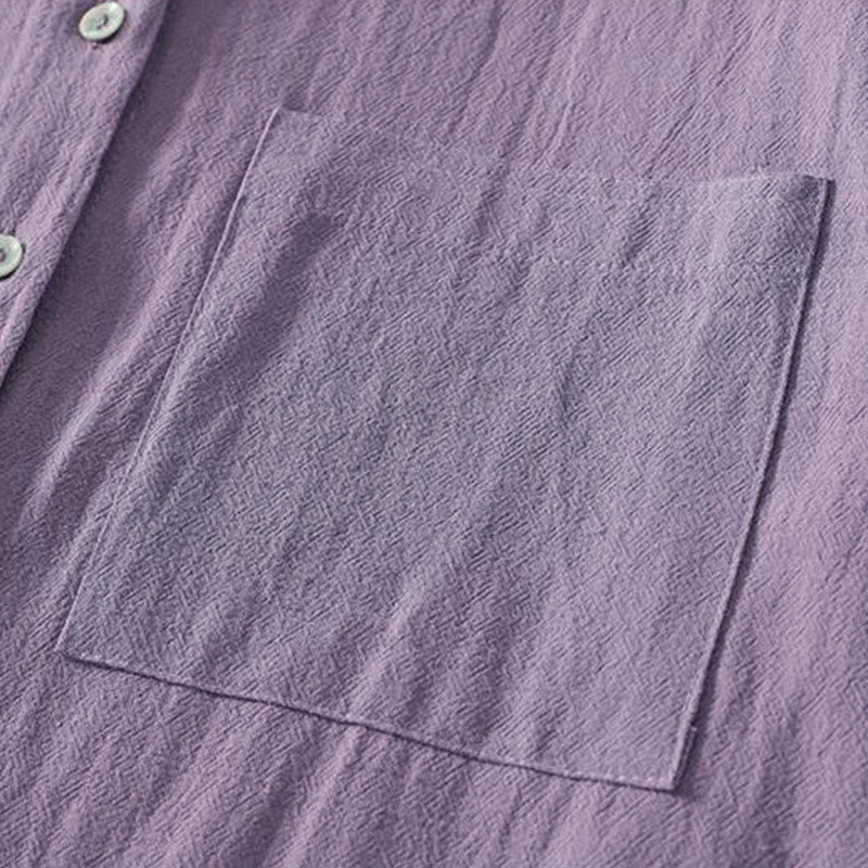 Chemise femme en polyester à manches longues et col rond, motif Buddha Stones , avec poches - image 10