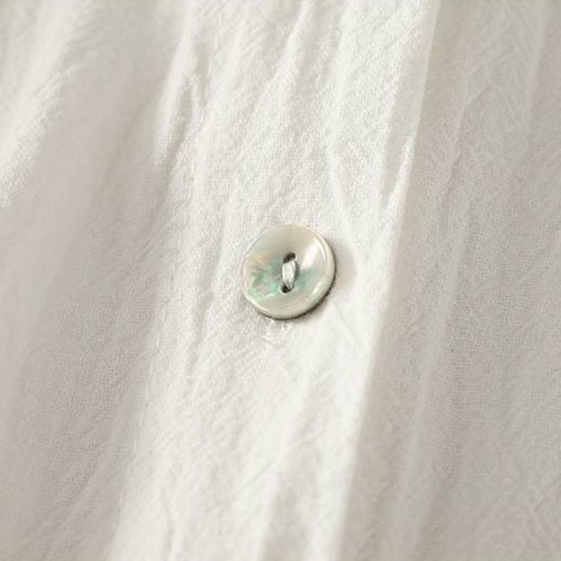 Chemise femme en polyester à manches longues et col rond, motif Buddha Stones , avec poches - image 16