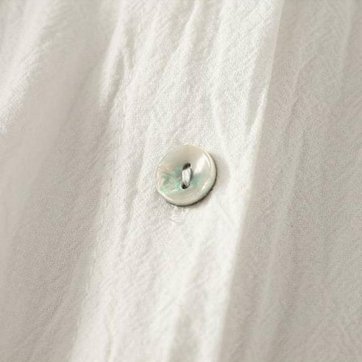 Chemise femme en polyester à manches longues et col rond, motif Buddha Stones , avec poches - image 16