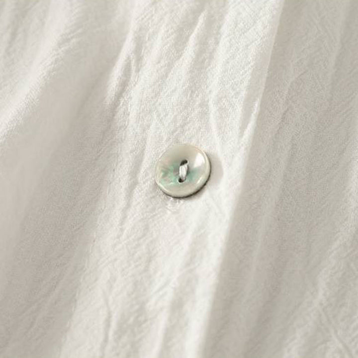 Chemise femme en polyester à manches longues et col rond, motif Buddha Stones , avec poches - image 21