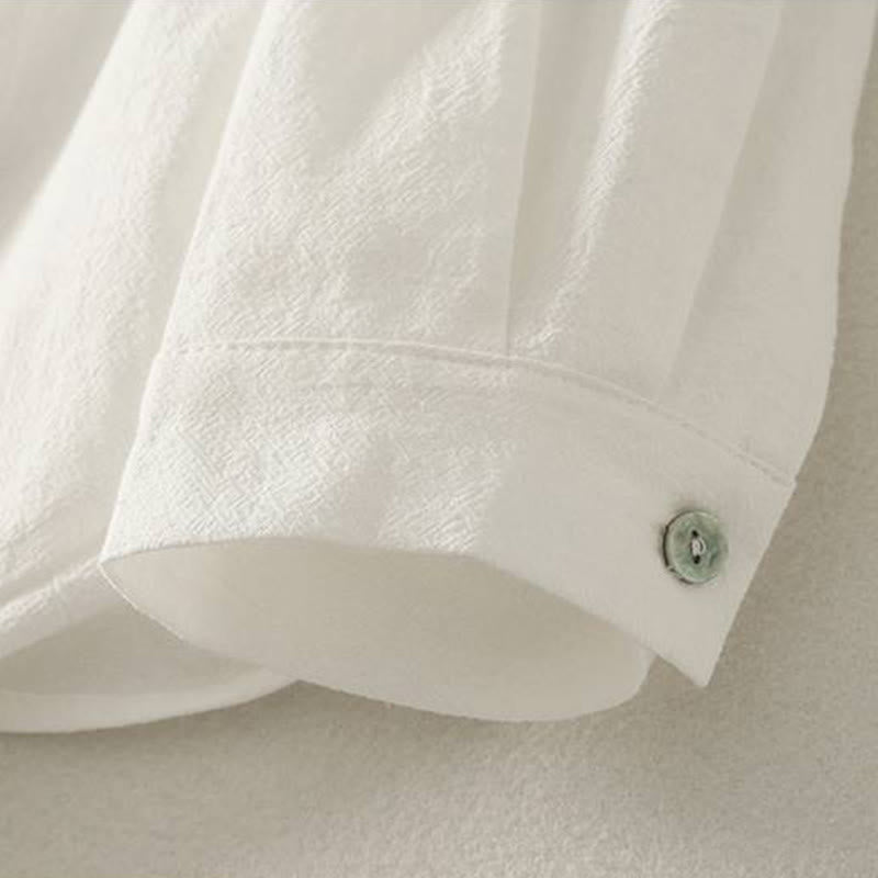 Chemise femme en polyester à manches longues et col rond, motif Buddha Stones , avec poches - image 17