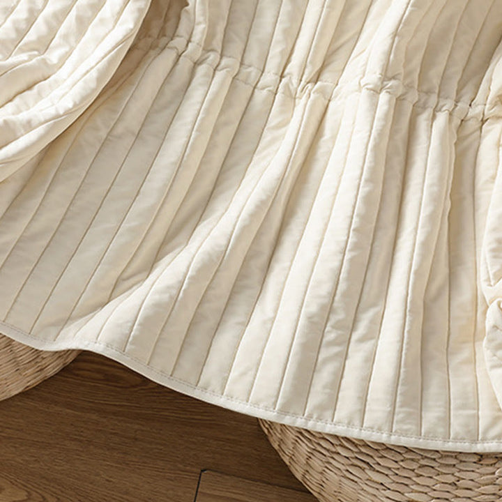 Veste en coton à manches longues, col rond et cordon de serrage pour femme, avec poche, de la Buddha Stones. - image 20