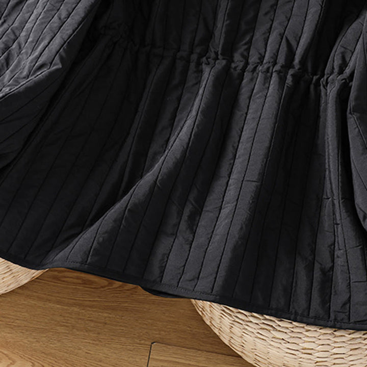 Veste en coton à manches longues, col rond et cordon de serrage pour femme, avec poche, de la Buddha Stones. - image 8