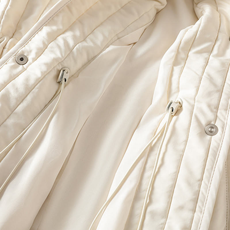 Veste en coton à manches longues, col rond et cordon de serrage pour femme, avec poche, de la Buddha Stones. - image 17