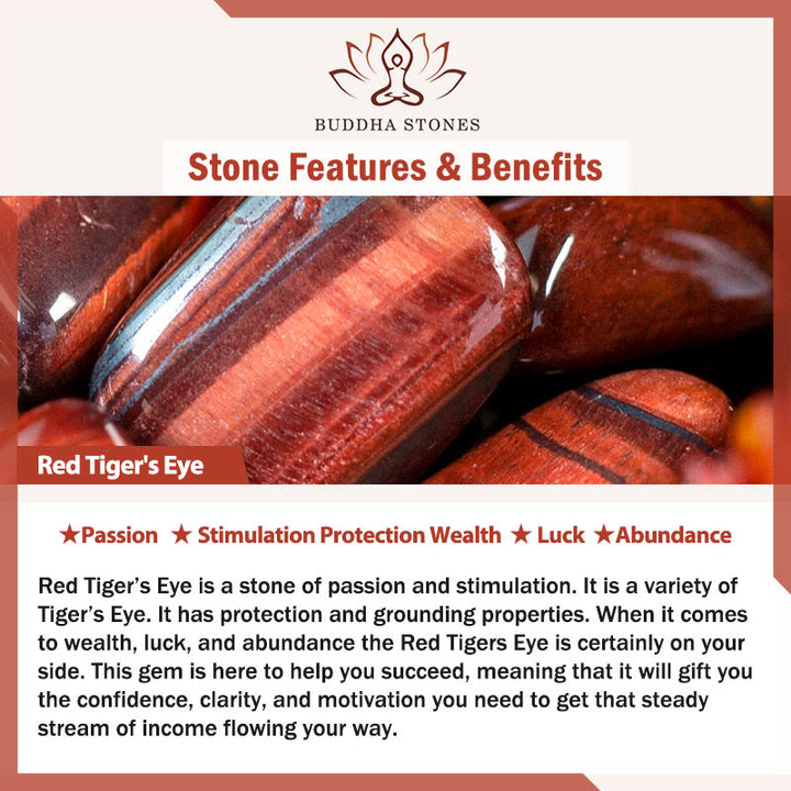 Bracelet en cuir renforcé Buddha Stones, œil de tigre naturel vert, œil de tigre rouge et œil de tigre. - image 9