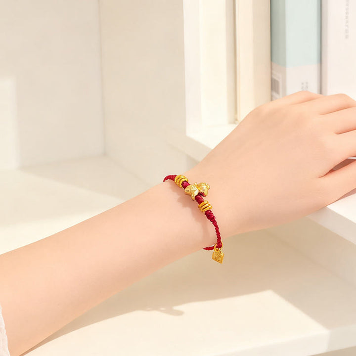 Bracelet ajustable en corde tressée avec Buddha Stones , symbole de succès et de force pour l'année du Cheval. - image 3