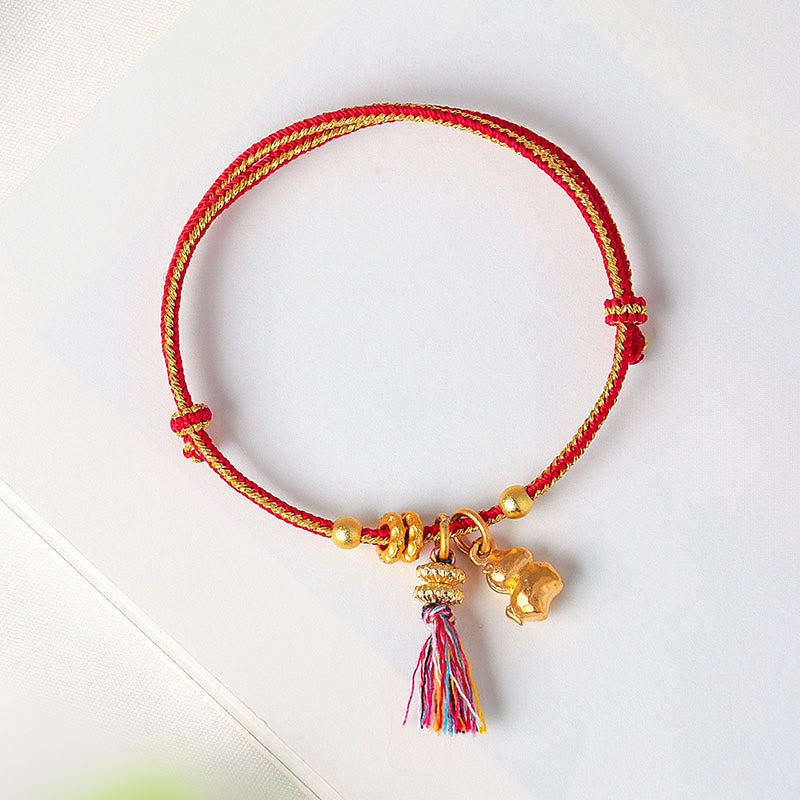 Bracelet ajustable en corde tressée avec Buddha Stones , symbole de succès et de force pour l'année du Cheval. - image 8