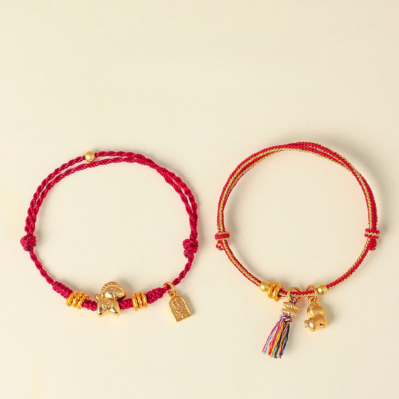 Bracelet ajustable en corde tressée avec Buddha Stones , symbole de succès et de force pour l'année du Cheval. - image 11