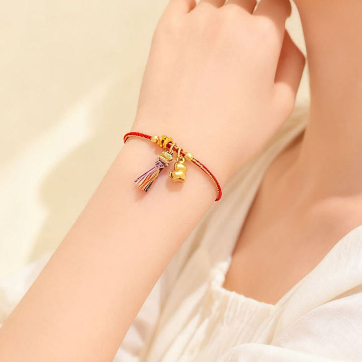 Bracelet ajustable en corde tressée avec Buddha Stones , symbole de succès et de force pour l'année du Cheval. - image 9