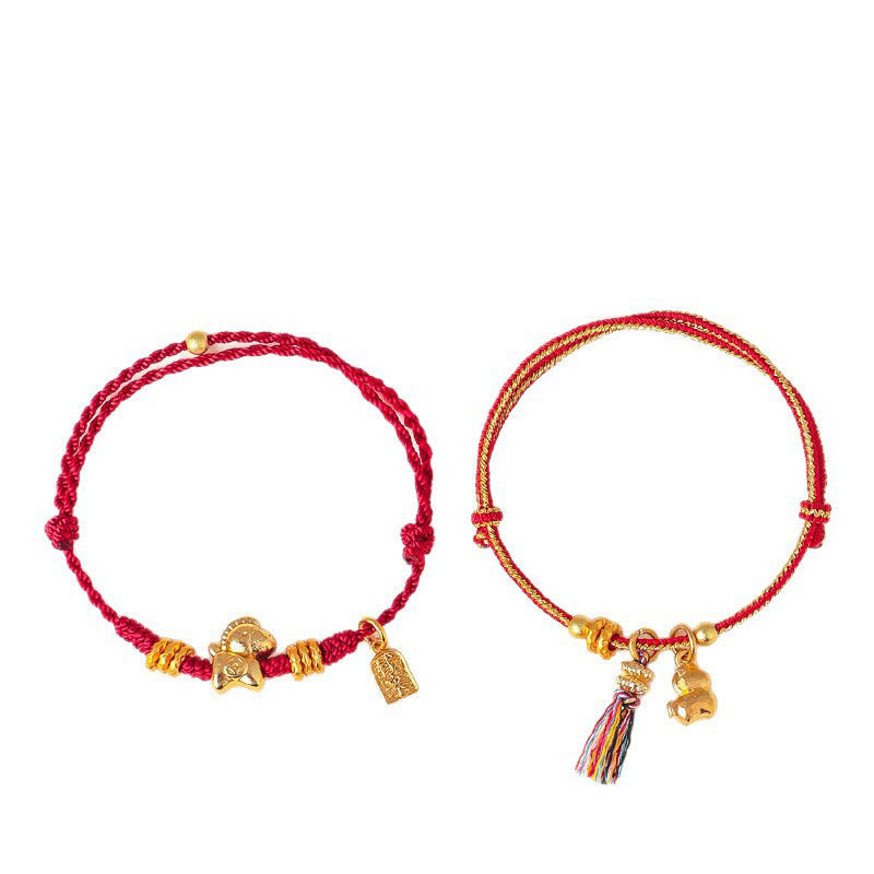 Bracelet ajustable en corde tressée avec Buddha Stones , symbole de succès et de force pour l'année du Cheval. - image 12