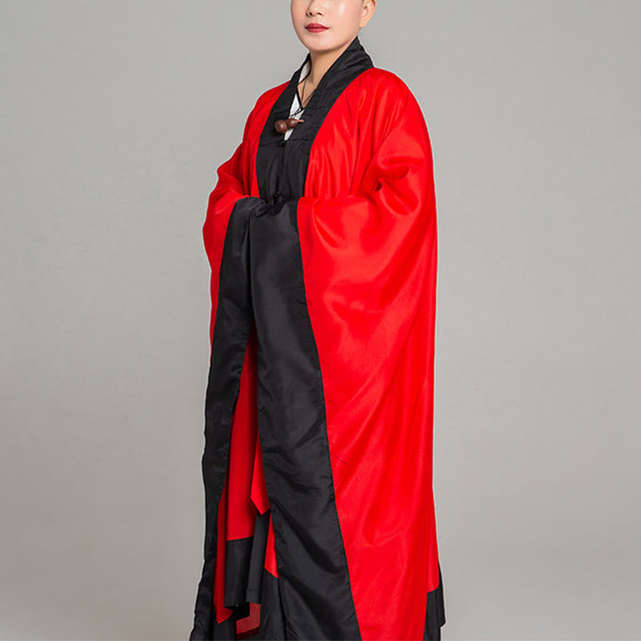 Robe kimono taoïste unisexe à manches longues et larges, couleur unie, en Buddha Stones Wudang, pour les cérémonies de Qigong et de Tai Chi - image 13