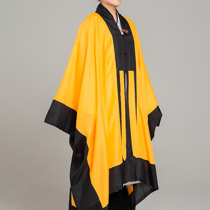 Robe kimono taoïste unisexe à manches longues et larges, couleur unie, en Buddha Stones Wudang, pour les cérémonies de Qigong et de Tai Chi - image 1