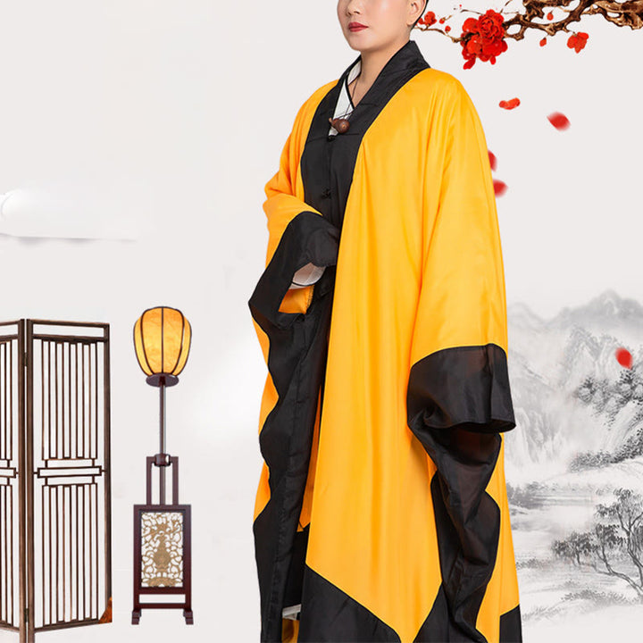 Robe kimono taoïste unisexe à manches longues et larges, couleur unie, en Buddha Stones Wudang, pour les cérémonies de Qigong et de Tai Chi - image 6