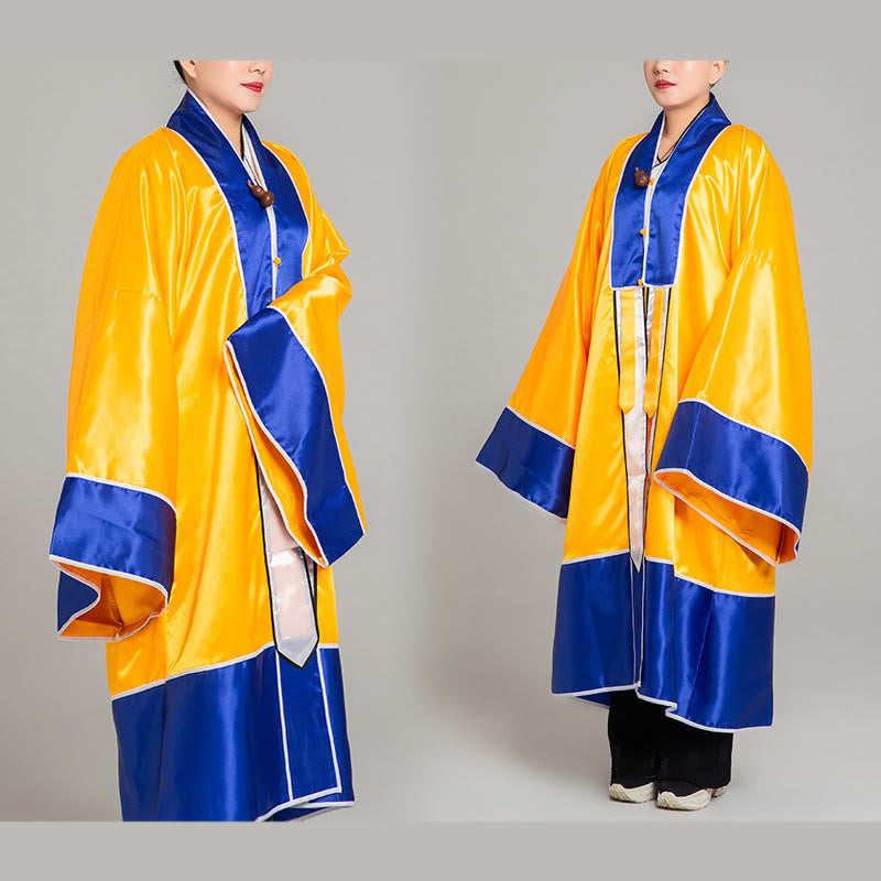 Robe kimono taoïste unisexe à manches longues et larges, brodée de grues et de Buddha Stones, pour la cérémonie de Qigong et de Tai Chi - image 8