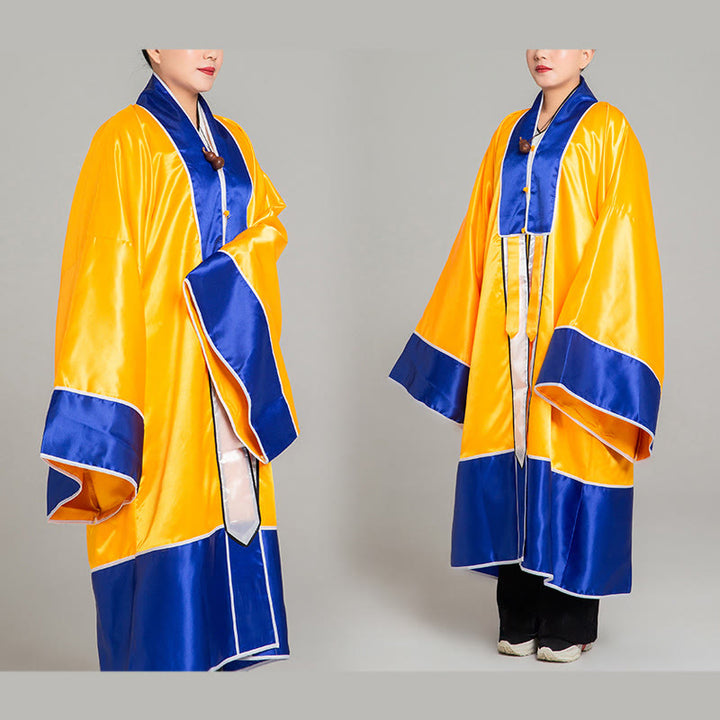 Robe kimono taoïste unisexe à manches longues et larges, brodée de grues et de Buddha Stones, pour la cérémonie de Qigong et de Tai Chi - image 8