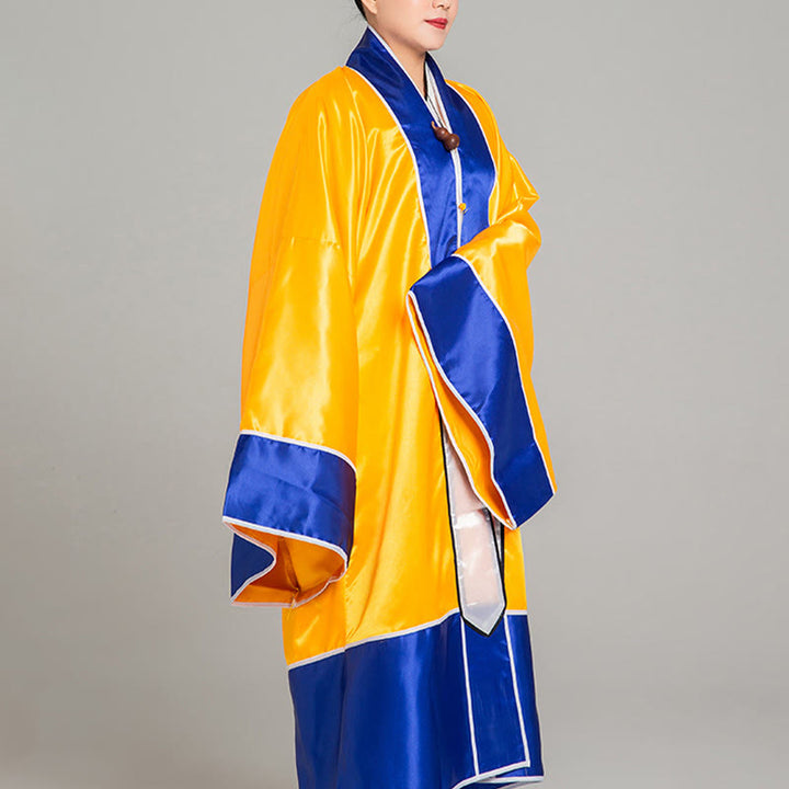 Robe kimono taoïste unisexe à manches longues et larges, brodée de grues et de Buddha Stones, pour la cérémonie de Qigong et de Tai Chi - image 9