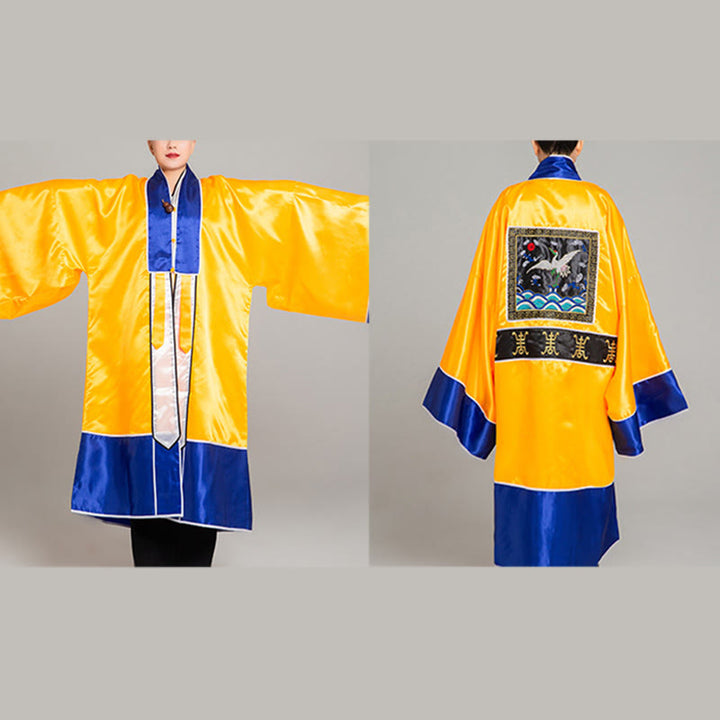 Robe kimono taoïste unisexe à manches longues et larges, brodée de grues et de Buddha Stones, pour la cérémonie de Qigong et de Tai Chi - image 11