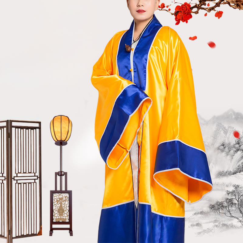 Robe kimono taoïste unisexe à manches longues et larges, brodée de grues et de Buddha Stones, pour la cérémonie de Qigong et de Tai Chi - image 12