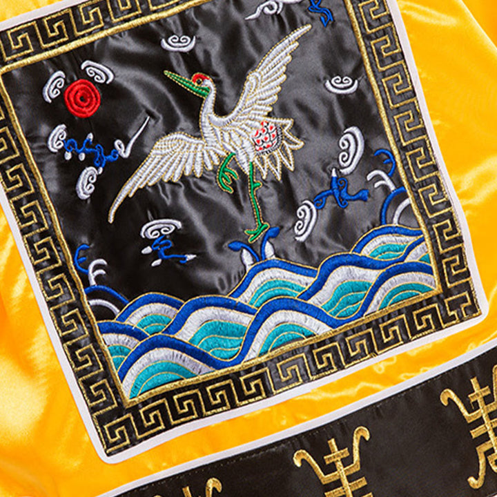 Robe kimono taoïste unisexe à manches longues et larges, brodée de grues et de Buddha Stones, pour la cérémonie de Qigong et de Tai Chi - image 16