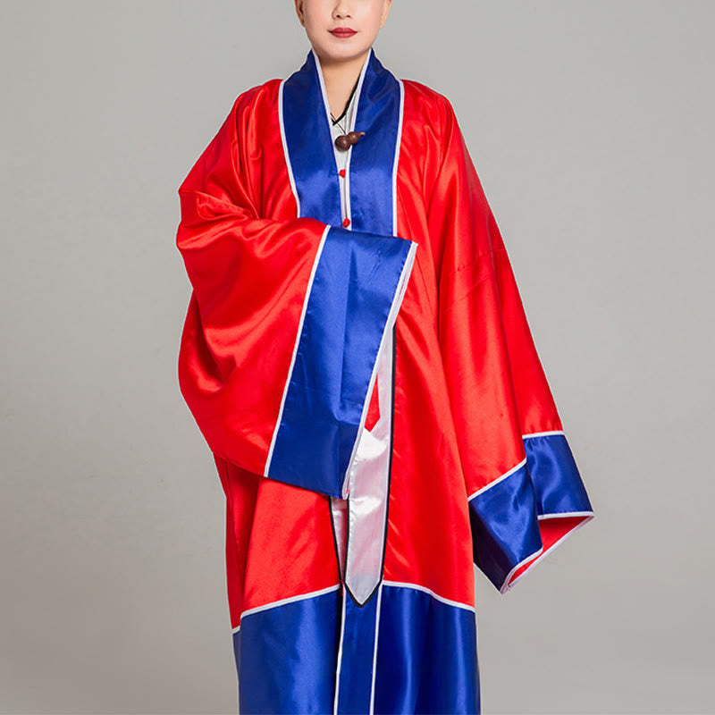 Robe kimono taoïste unisexe à manches longues et larges, brodée de grues et de Buddha Stones, pour la cérémonie de Qigong et de Tai Chi - Rouge - 2XL- Convient aux tailles US/ UK/AU/ EU- XL - image 1