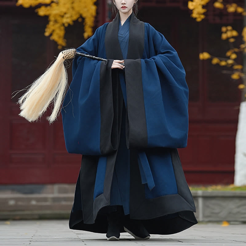 Buddha Stones Automne Hiver Wudang Cérémonie traditionnelle de Tai Chi Arts Martiaux Robe longue unisexe en lin à manches longues - Manches larges - XL- Convient aux tailles US/ UK/AU/ EU- L - image 0