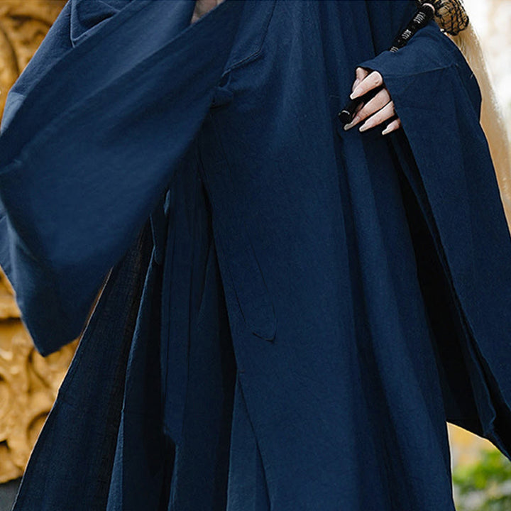 Buddha Stones Automne Hiver Wudang Cérémonie traditionnelle de Tai Chi Arts Martiaux Robe longue unisexe en lin à manches longues - image 6