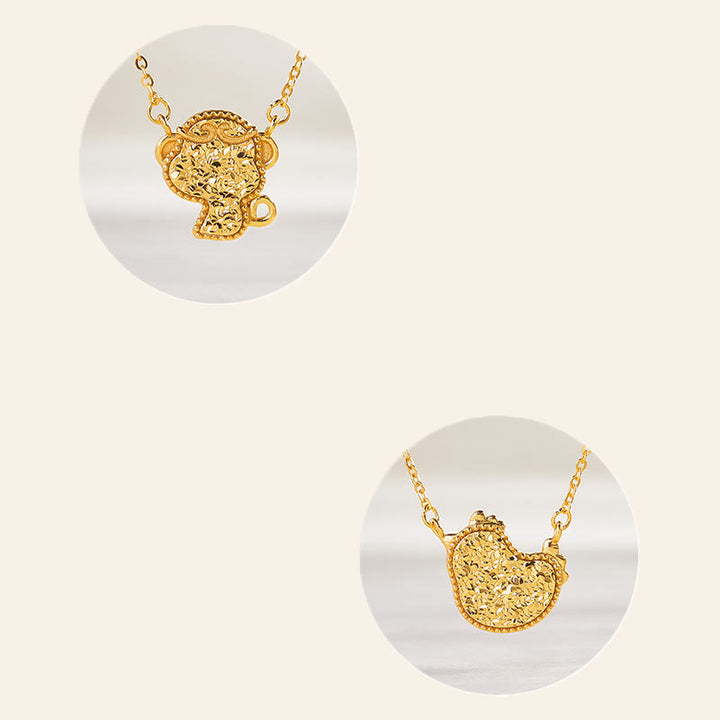 Collier pendentif en argent sterling 925, motif pièce de monnaie, orné de Buddha Stones, année du Cheval (zodiaque chinois) - image 37