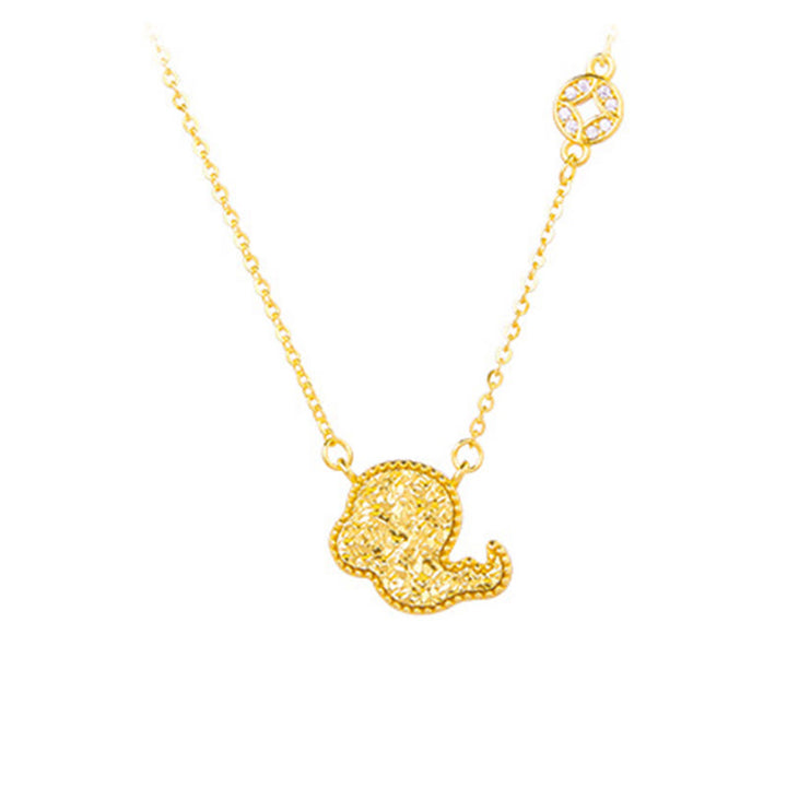 Collier pendentif en argent sterling 925, motif pièce de monnaie, orné de Buddha Stones, année du Cheval (zodiaque chinois) - Serpent - Argent (Bénédiction ♥ Protection) - image 21