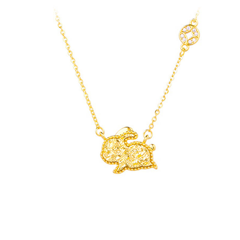 Collier pendentif en argent sterling 925, motif pièce de monnaie, orné de Buddha Stones, année du Cheval (zodiaque chinois) - Lapin - Argent (Bénédiction ♥ Protection) - image 17
