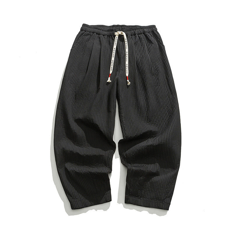 Pantalon harem homme à cordon de serrage, longueur cheville, avec poches, couleur unie Buddha Stones Fall - image 32