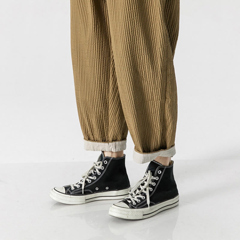 Pantalon harem homme à cordon de serrage, longueur cheville, avec poches, couleur unie Buddha Stones Fall - image 20
