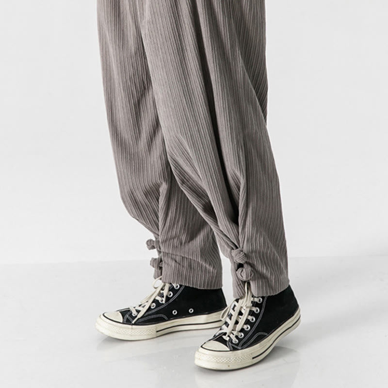 Pantalon droit en coton uni, coupe boutonnée, poches, motif Buddha Stones, automne-hiver - image 13