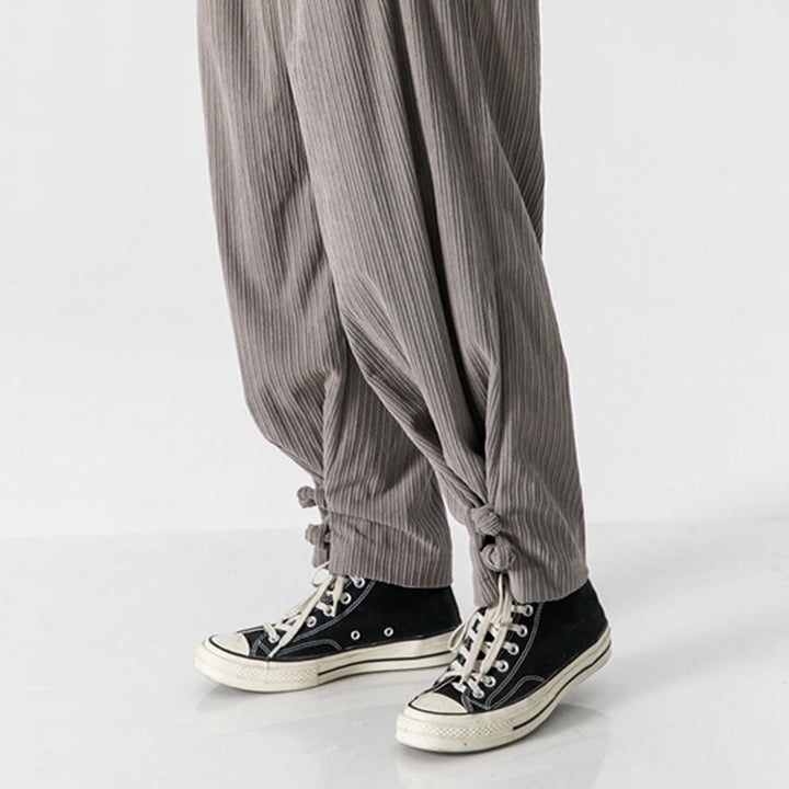 Pantalon droit en coton uni, coupe boutonnée, poches, motif Buddha Stones, automne-hiver - image 13