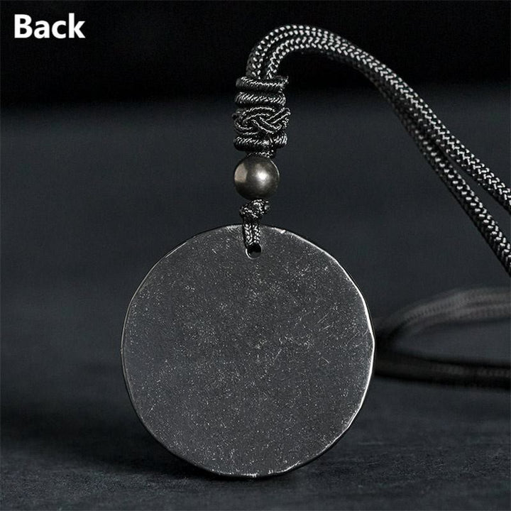Collier pendentif en Buddha Stones, motif Fleur de Vie, sculpté dans une authentique pierre de shungite, symbole de protection. - image 15