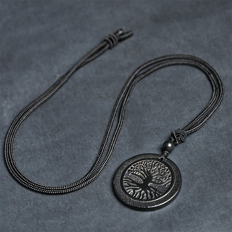 Buddha Stones, motif sculpté de l'Arbre de Vie, pendentif en shungite authentique pour collier de protection - image 8