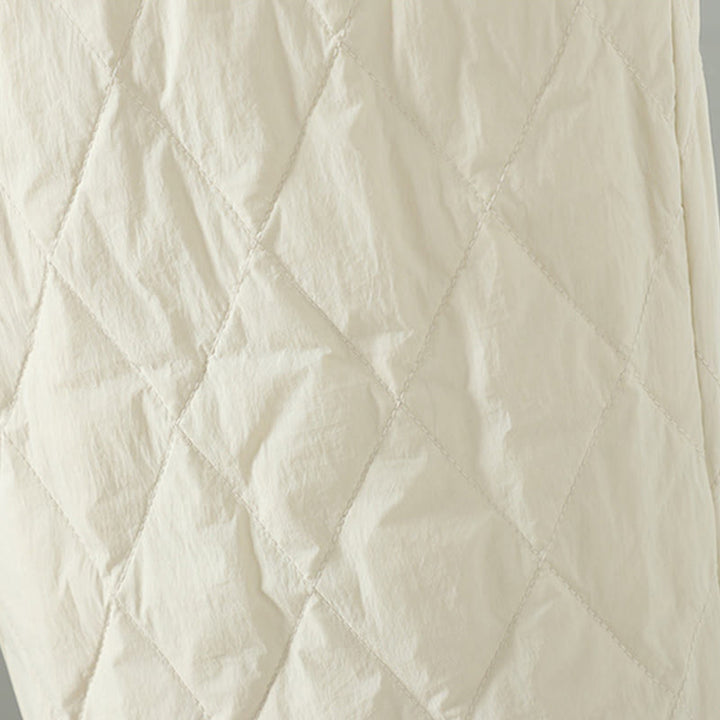 Pantalon pour femme en coton épais à motif losanges et fleurs roses Buddha Stones, avec poches - image 6