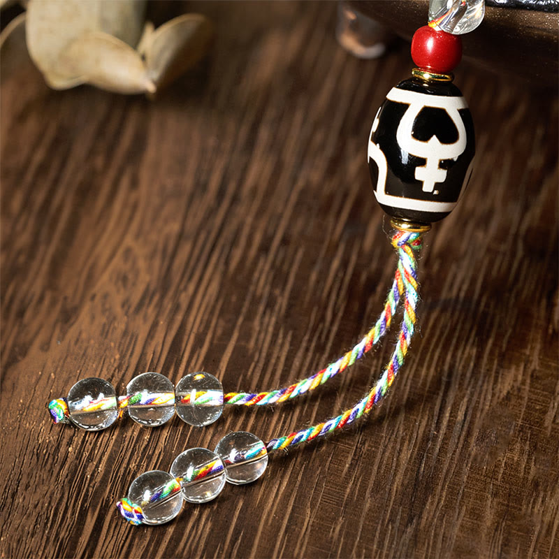 Buddha Stones 108 perles Liuli cristal Dzi perle Agate bénédictions gland Mala - image 6