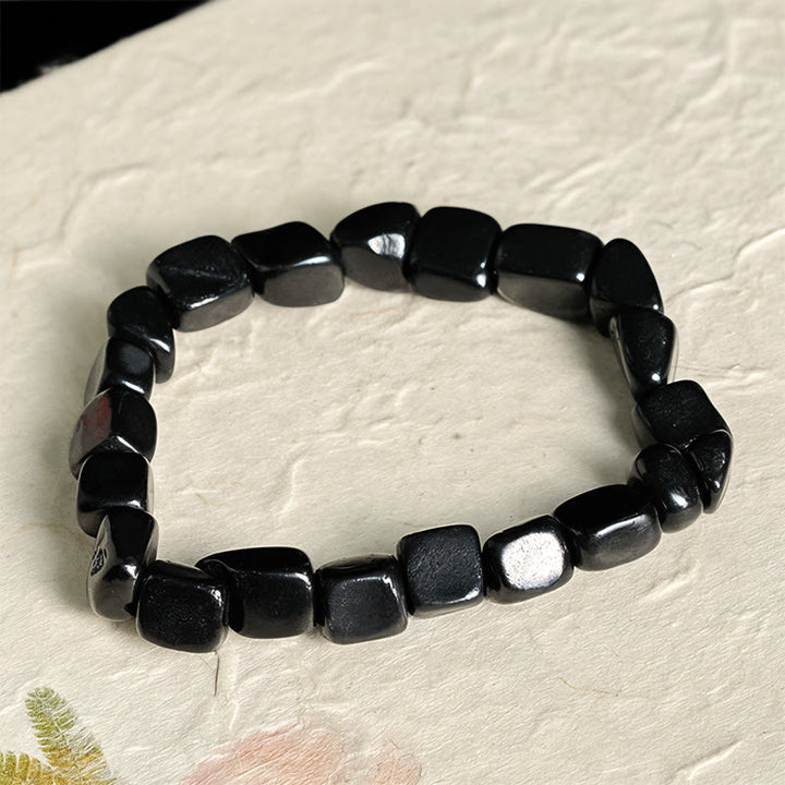 Bracelet de protection en perles de shungite naturelle authentique de 8 mm, Buddha Stones - image 1