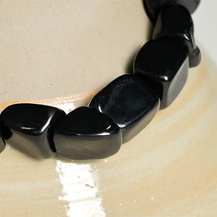 Bracelet de protection en perles de shungite naturelle authentique de 8 mm, Buddha Stones - image 4