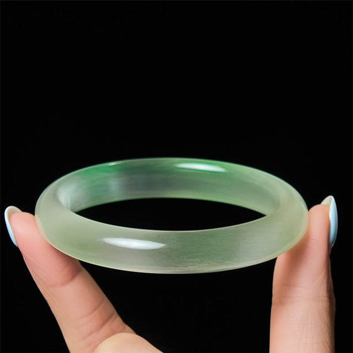 Bracelet jonc fin de soutien à la paix en chrysobéryl œil de chat et Buddha Stones - image 3