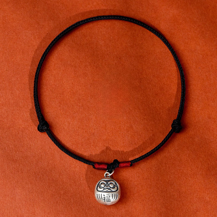 Pendentif en argent avec Buddha Stones , symbole de chance et de fortune, cordon rouge, collier ajustable pour chats et petits chiens - Corde noire - Personnage Fu - 50-65 cm - image 10