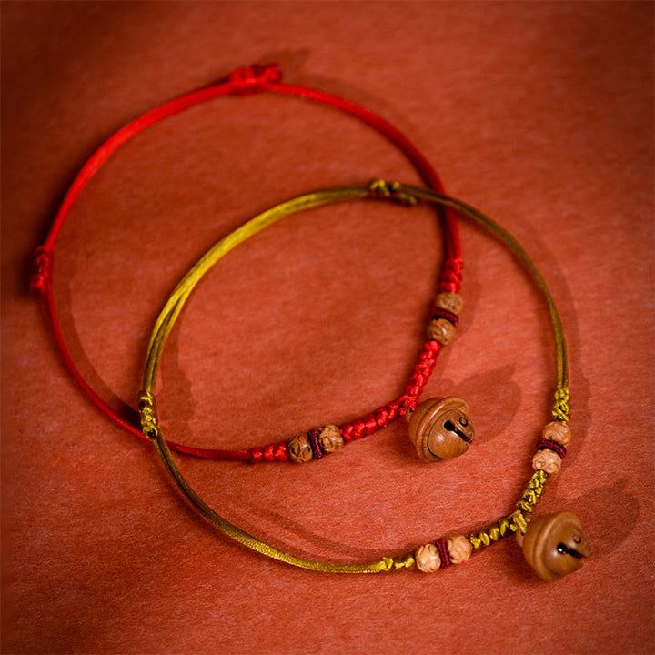 Buddha Stones, corde rouge, perle en bois de pêcher, clochette, résistance réglable, collier pour chats et petits chiens - image 16