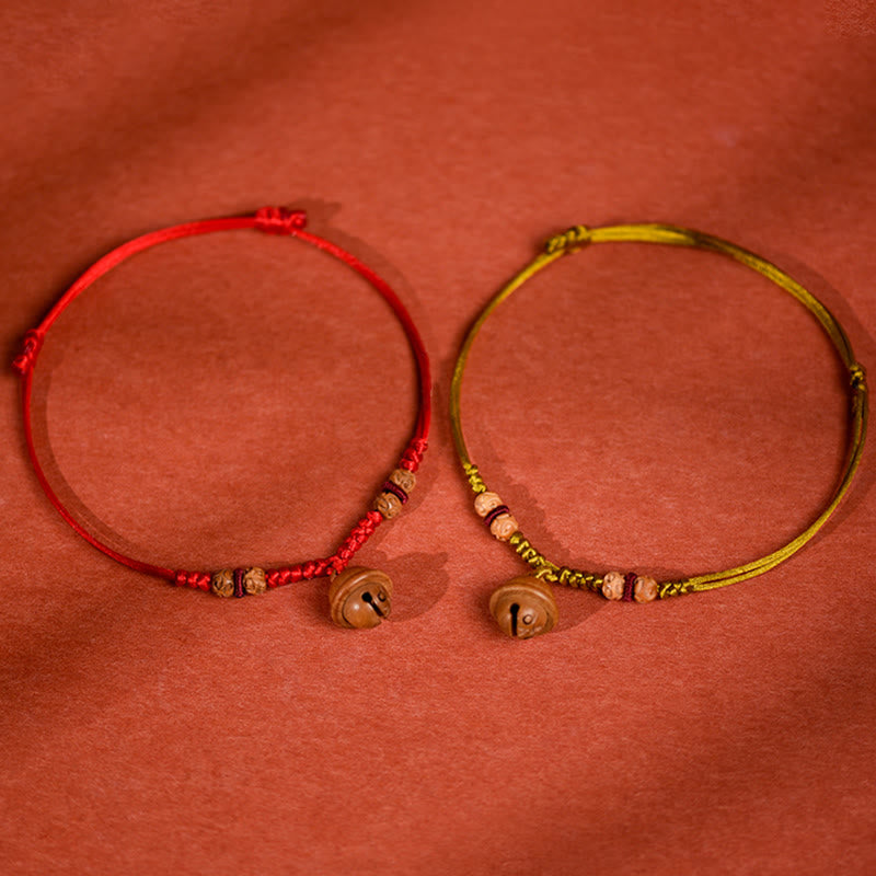 Buddha Stones, corde rouge, perle en bois de pêcher, clochette, résistance réglable, collier pour chats et petits chiens - image 17