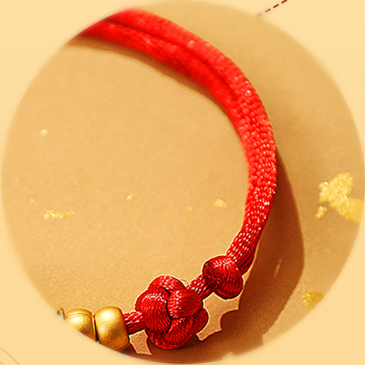 Buddha Stones, métal, Ruyi, cadenas de longévité, cordon rouge, porte-bonheur, collier ajustable pour chats et petits chiens - image 13