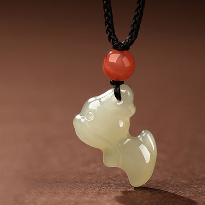 Pendentifs en agate rouge du Sud, Buddha Stones, zodiaque chinois, année du Cheval, jade, prospérité - Dragon - image 10