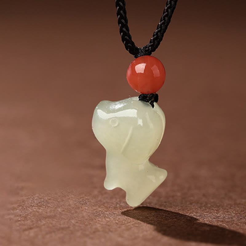 Pendentifs en agate rouge du Sud, Buddha Stones, zodiaque chinois, année du Cheval, jade, prospérité - Chien - image 26