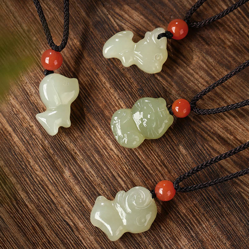 Pendentifs en agate rouge du Sud, Buddha Stones, zodiaque chinois, année du Cheval, jade, prospérité - image 28