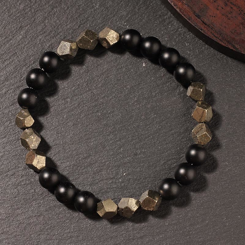 Bracelet d'équilibre et de confiance en pyrite givrée de Buddha Stones - image 3